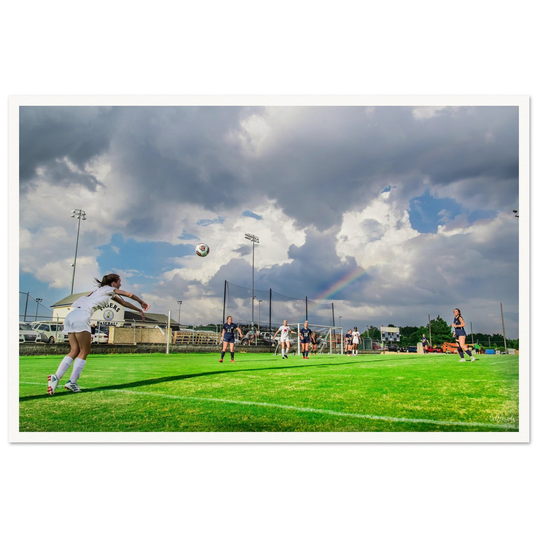 Rainbow Soccer Print